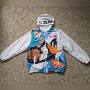 NWT Large Zip Up Hooded Jacket,Looney Tunes Space Jam A New Legacy